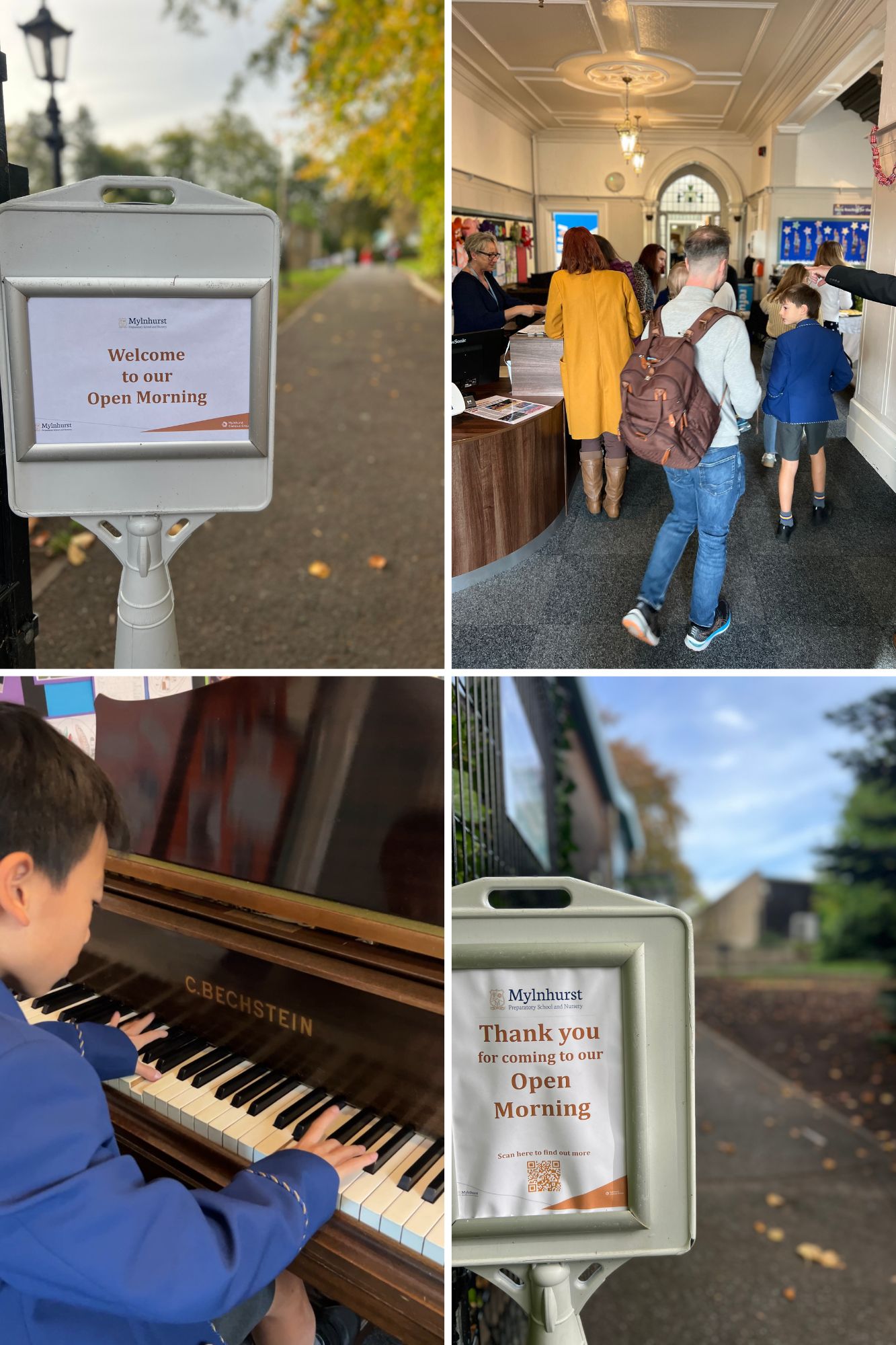 Showing off our beautiful school to new families